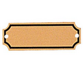 Screened Black Border Brass Plate w/Notched Corners & 2 Holes (2 1/2"x7/8")